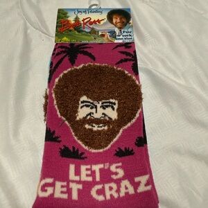 Bob Ross Pink Socks